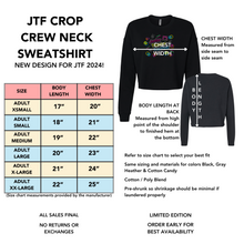 Load image into Gallery viewer, JTF 2024 Crop Crew Neck Sweatshirt Black