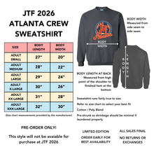 Load image into Gallery viewer, JTF 2026 Atlanta Crew Sweatshirt CHARCOAL - PRE-ORDER ONLY