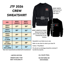 Load image into Gallery viewer, JTF 2026 Crew Sweatshirt BLACK