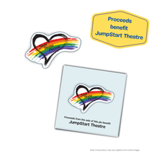 Load image into Gallery viewer, JTF 2026 Rainbow Heart Pin (Proceeds benefit JumpStart Theatre)