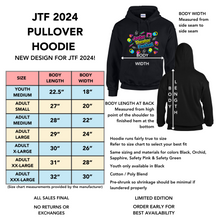 Load image into Gallery viewer, JTF 2024 Pullover Hoodie Black ADULT SIZES